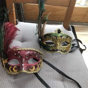 Handmade masquerade masks for women. $30 each.